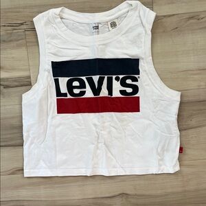 Levi's Kids White and Navy Tank Top